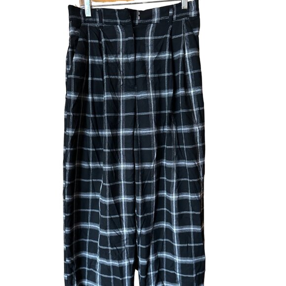 GARAGE Black and White Plaid Dress Pants - Picture 1 of 2